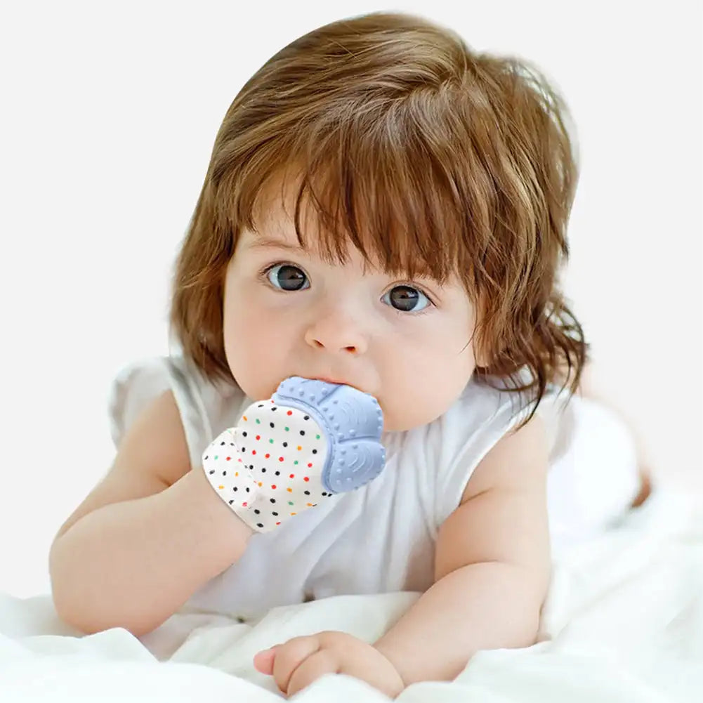 Kids Teething Gloves Mittens Chewable Newborn Dental Care Durable Teether Toys 