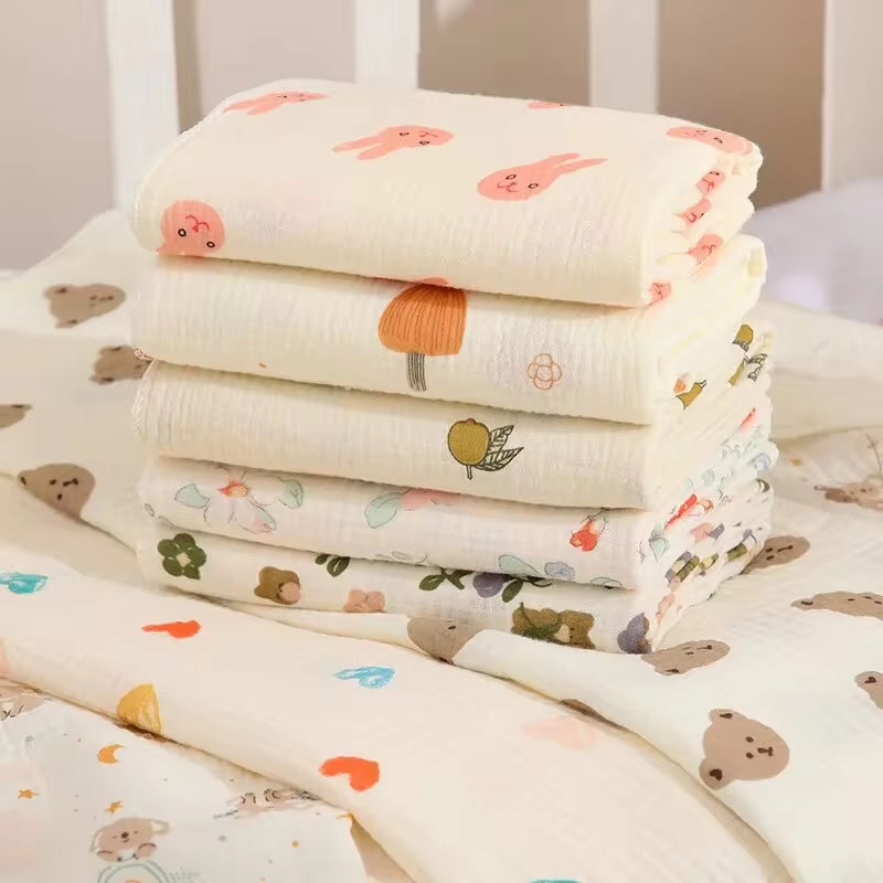 80X80Cm Baby Receive Blanket for Newborn Cotton Muslin Swaddle Blanket Bedding Infant Bath Towel Baby Items M Kids