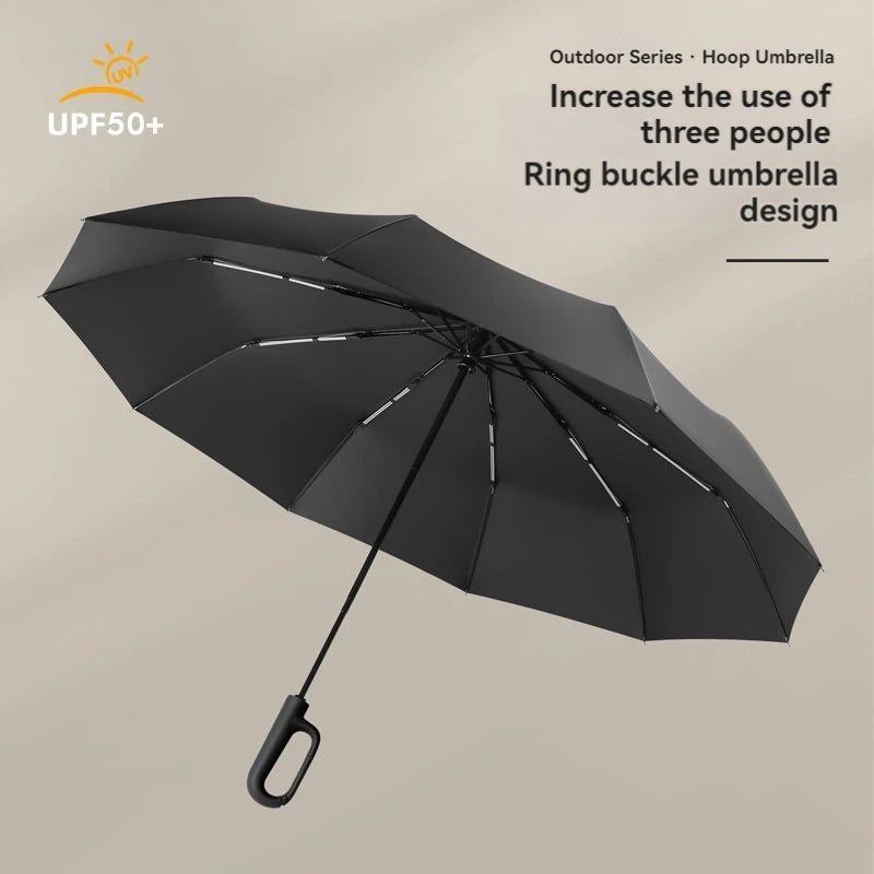 Men & Women's Ring Buckle Automatic Umbrella