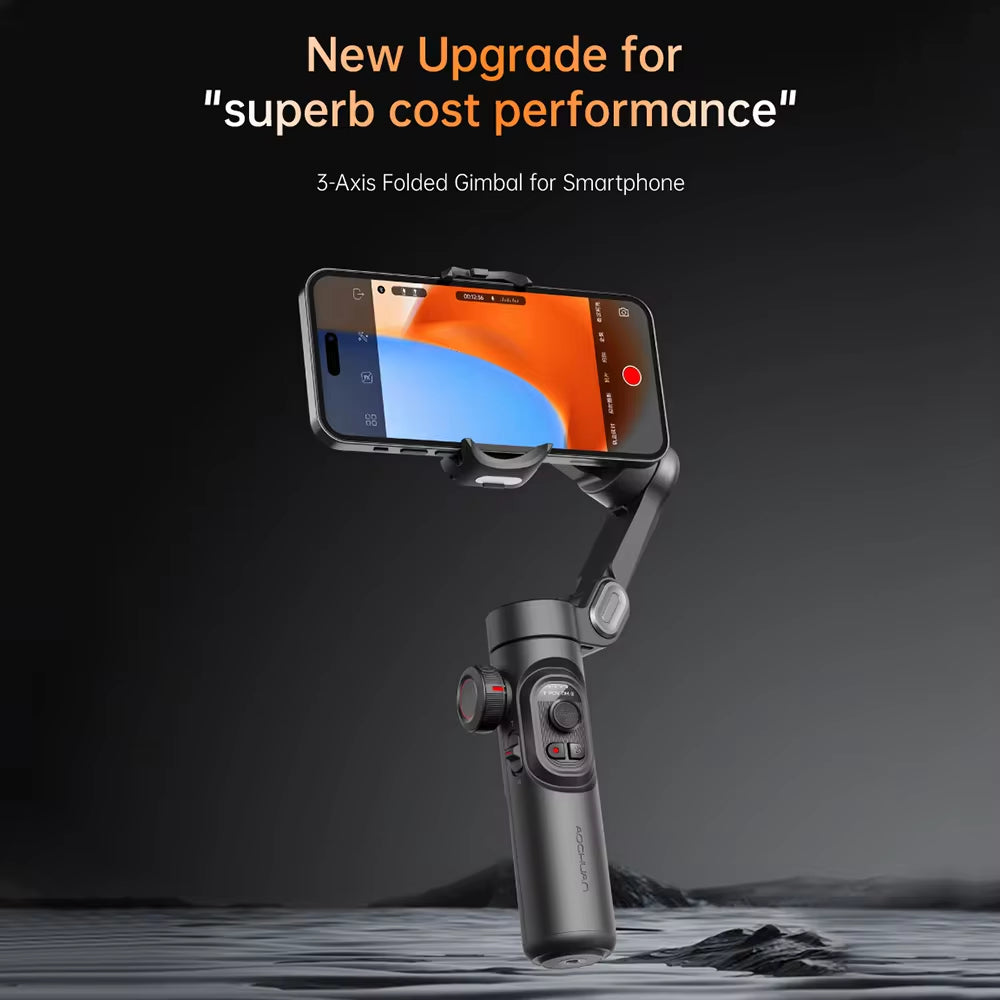 AOCHUAN 3-Axis Handheld Gimbal Stabilizer For Smartphone With Fill Light! 