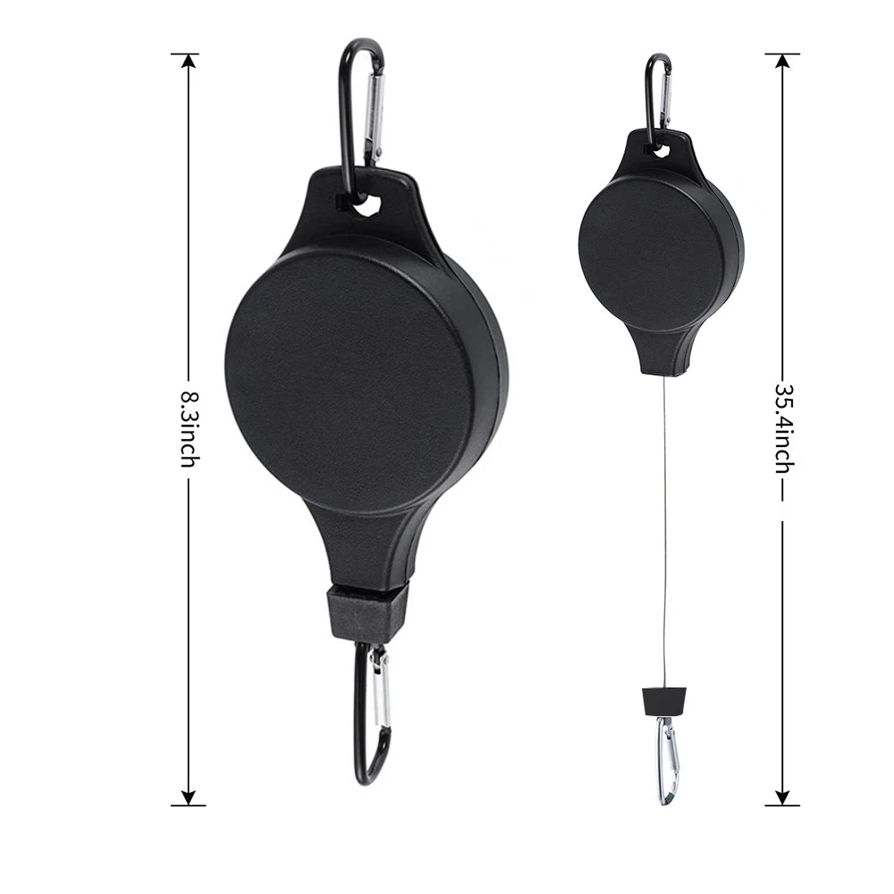 Adjustable Hanging Garden Baskets Pulley Set - Retractable Plant Hanger for Easy Flower Display