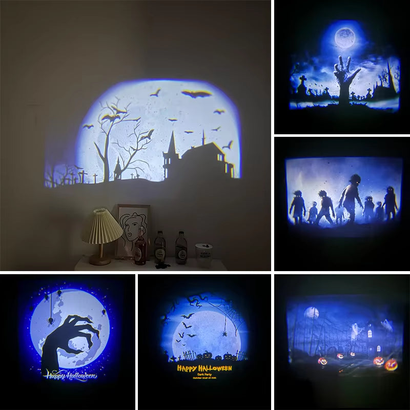 Christmas Halloween Atmosphere Holographic Projector